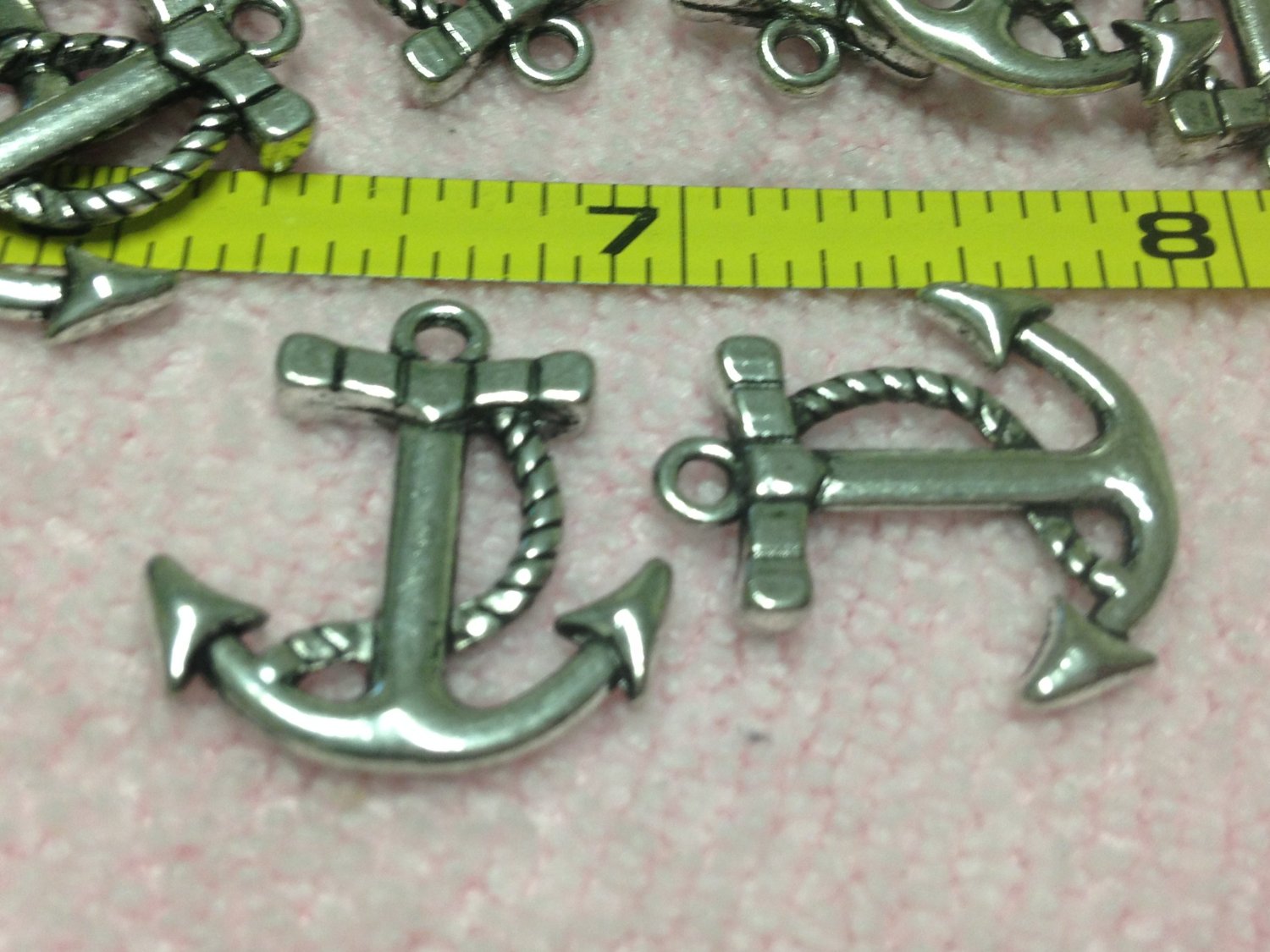 Anchor antique Tibetan Silver charms beads pendant Fit European Bracelet 10pcs 